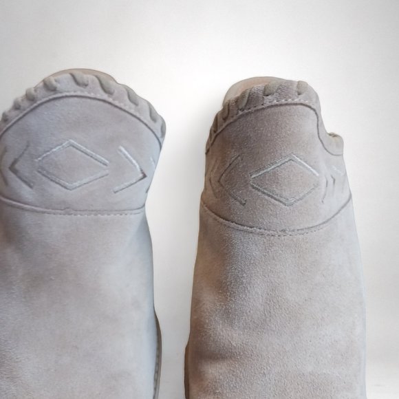 Sofft Euro Soft Sandy Tan Suede Block Heel Clogs Slip On Mules Size 10M - Picture 12 of 16